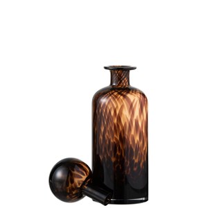 Bouteille verre marron h.35cm