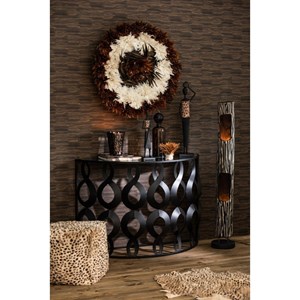 Bouteille verre marron h.35cm