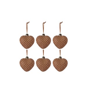 Boite verre marron h.10.2cm