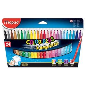 24 feutres color peps long life