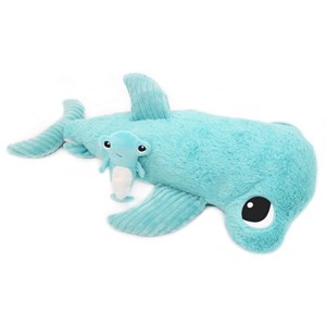 Peluche clou maman et bébé les ptipotos aqua (57 cm)