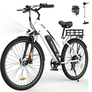 Hitway vélo électrique 28pc blanc avec panier