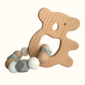 Hochet bois et silicone koala