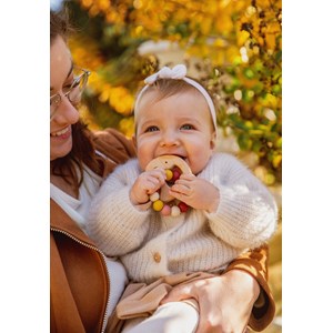 Hochet bois et silicone eléphant