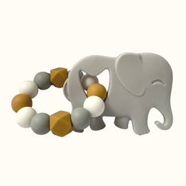 Hochet silicone eléphant