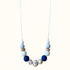 Collier d'allaitement - printemps bleu