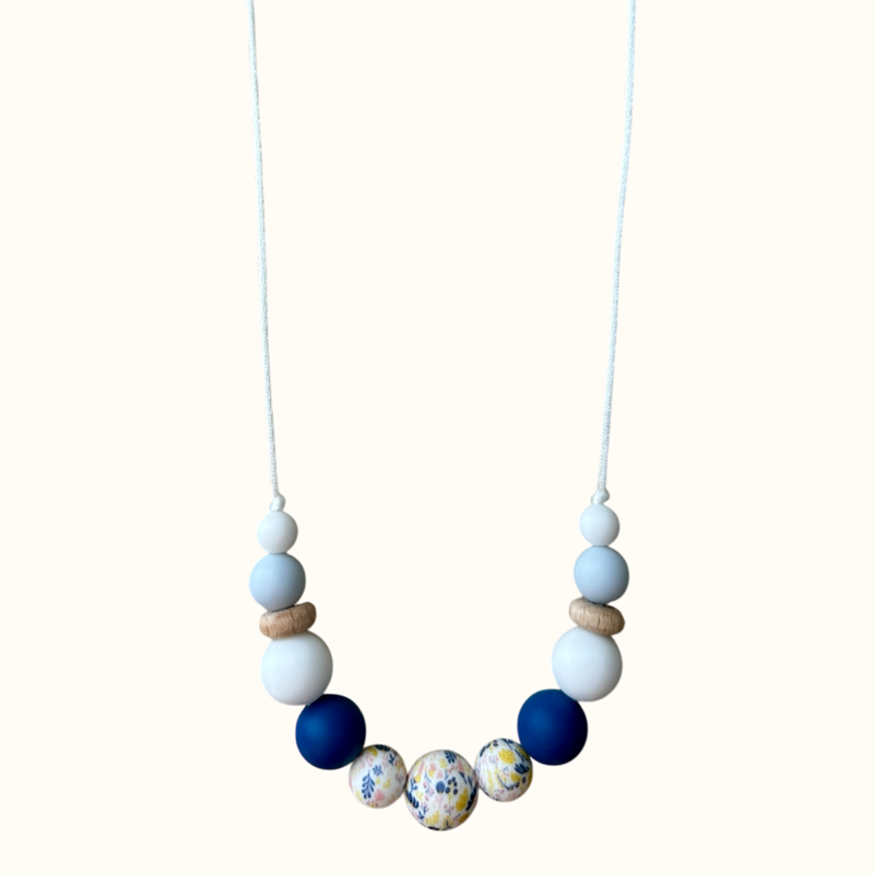 Collier d'allaitement - printemps bleu