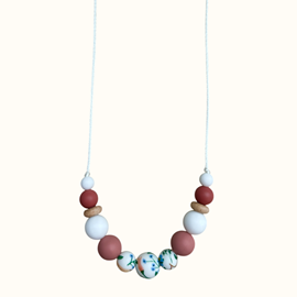 Collier d'allaitement - printemps rose