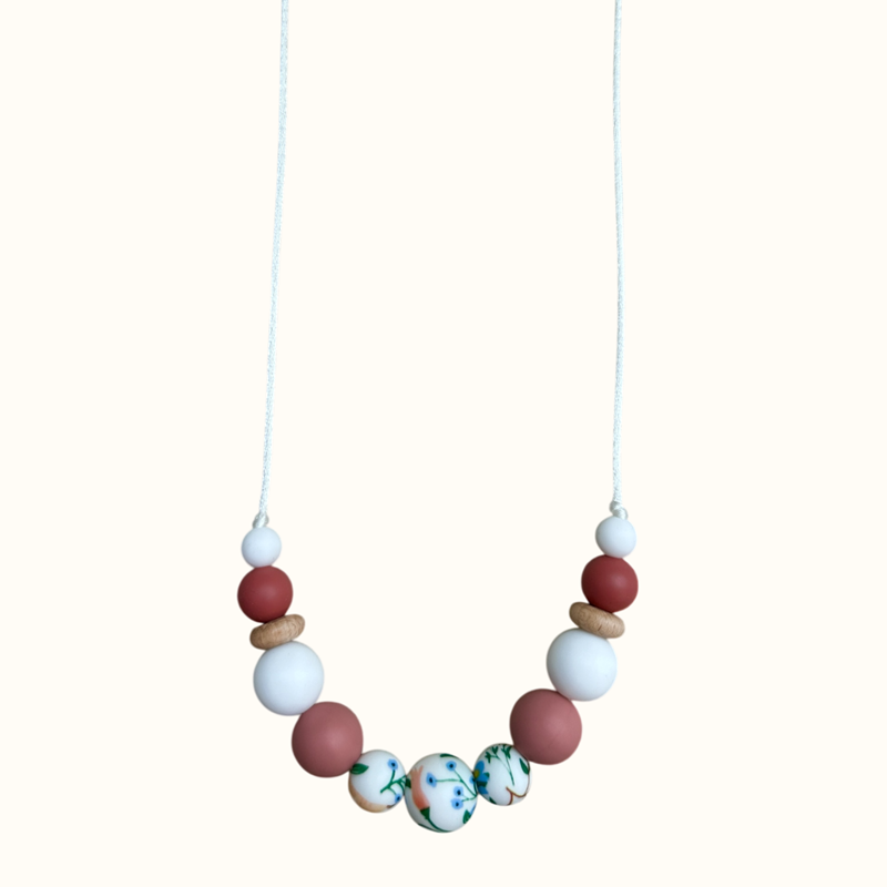 Collier d'allaitement - printemps rose