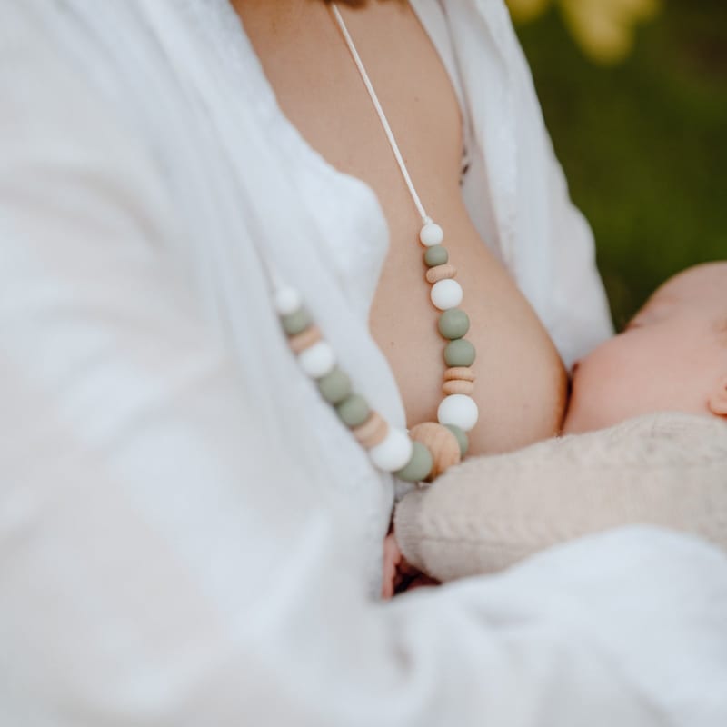 Collier d'allaitement - sauge