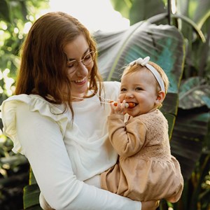 Collier d'allaitement - coquelicot