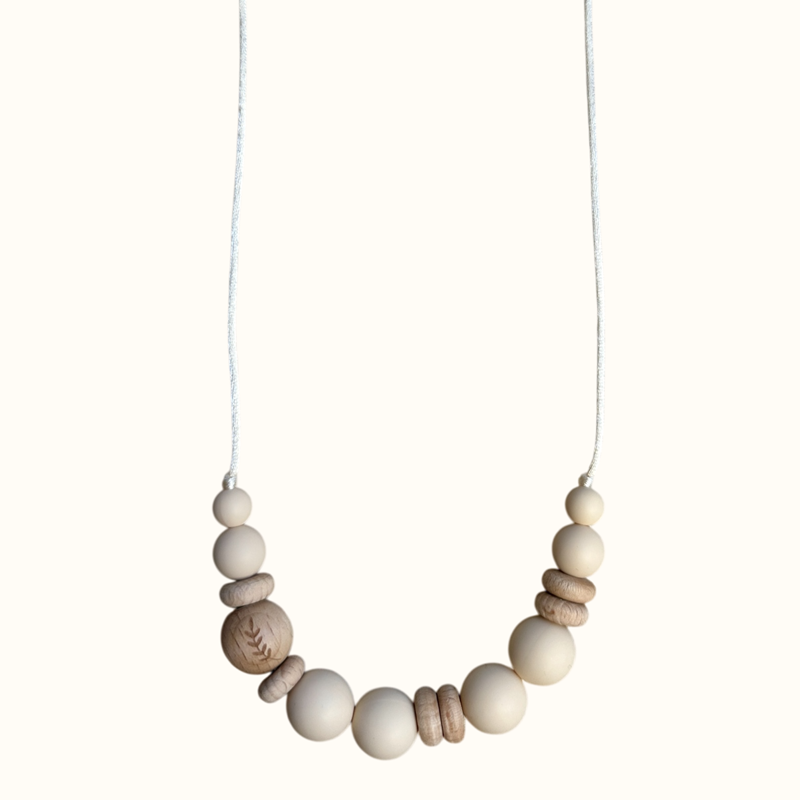 Collier d'allaitement - laurier beige