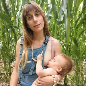 Collier d'allaitement - laurier amande