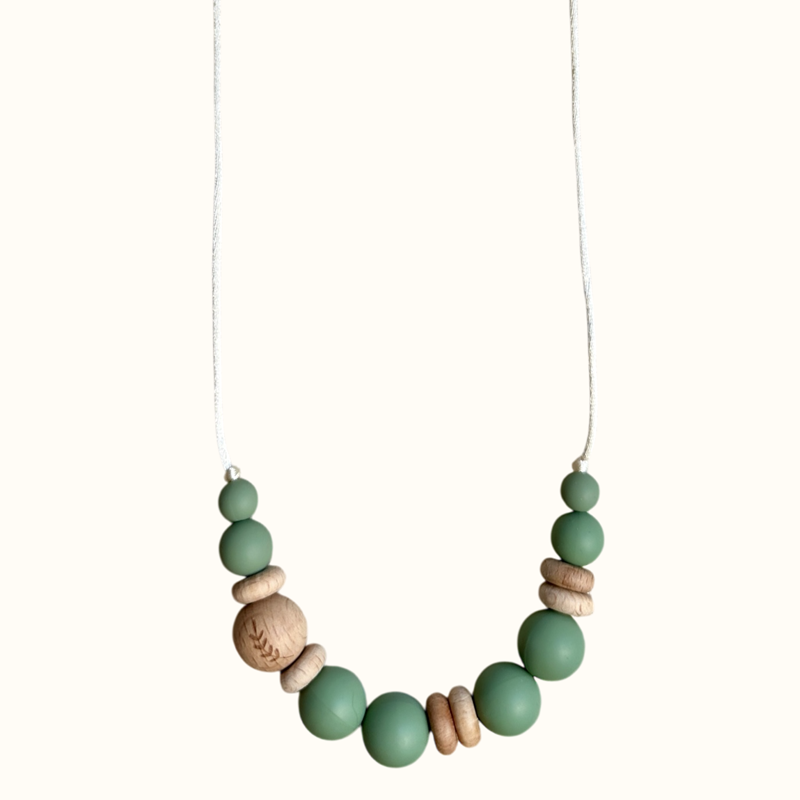 Collier d'allaitement - laurier vert