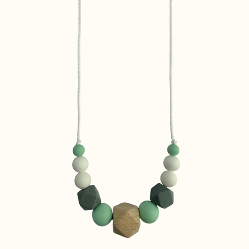 Mawen Materne - Collier d'allaitement - mint & grey