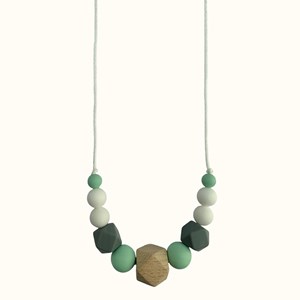 Collier d'allaitement - mint & grey