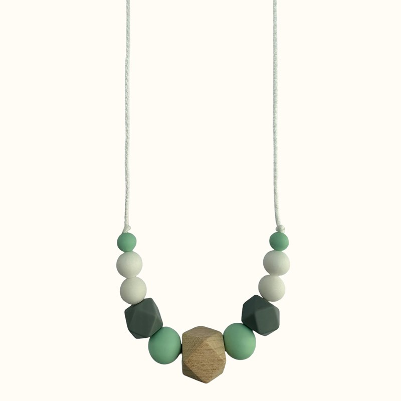 Collier d'allaitement - mint & grey (Mawen Materne) - Image 1