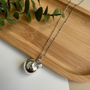 Bola de grossesse rond - chaîne argent