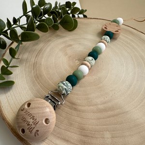 Attache tétine - feuille monstera