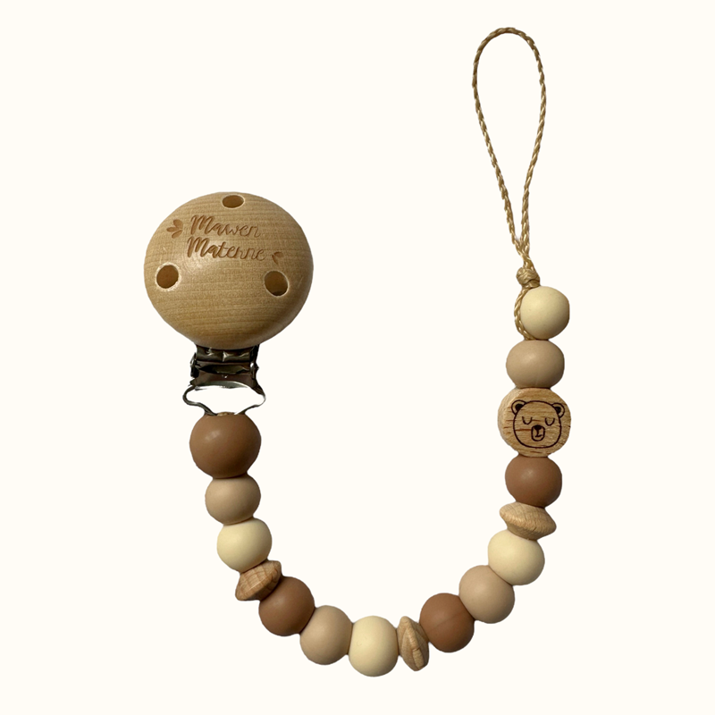 Attache tétine - ours