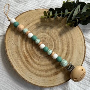 Attache tétine - laurier vert