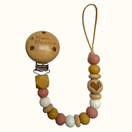 Attache tétine - cœur