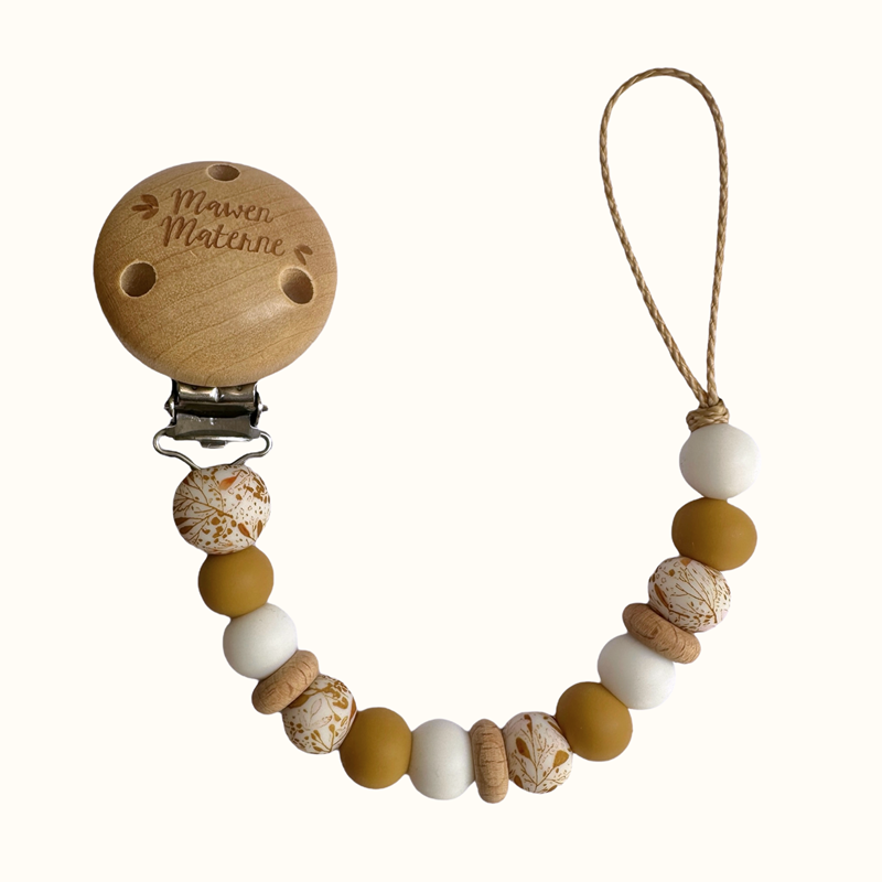 Attache tétine - caramel