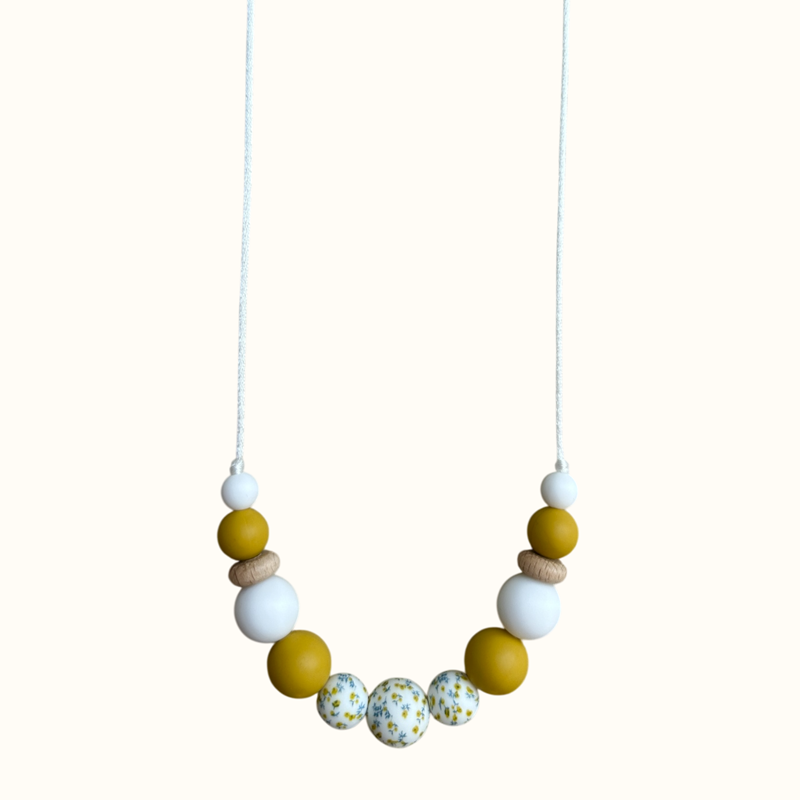 Collier d'allaitement - printemps jaune