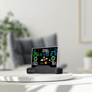 Bresser station météo radio-contrôlée avec écran couleur sans cadre