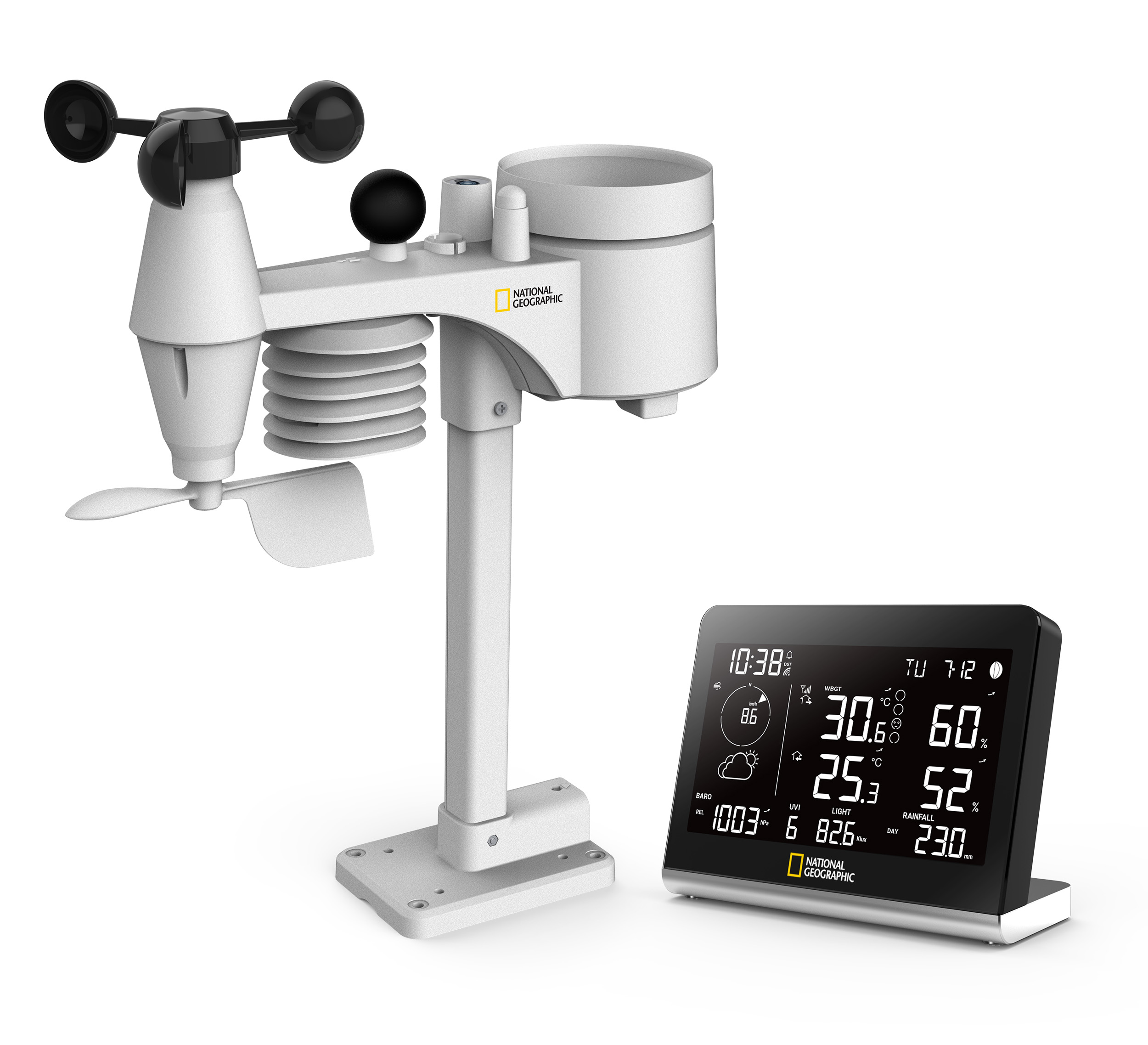 Altimètre Numérique Électronique 8 en 1 Rétroéclairage LCD Multifonction Altimètre Baromètre Boussole Calendrier Météo pour Escalade Randonnée Pêche Noir & Jaune