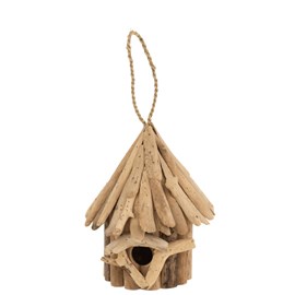 Nichoir bois naturel h.17cm