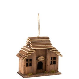 Nichoir bois naturel h.38.5cm