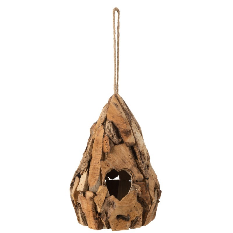 Nichoir bois naturel h.28cm