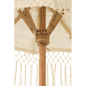 Parasol bois crème h.84cm