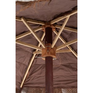 Parasol bois marron h.240cm