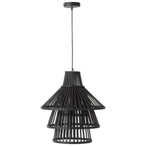 Abat-jour bois noir h.168cm