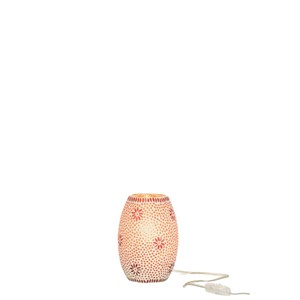 Lampe verre rouge h.20cm