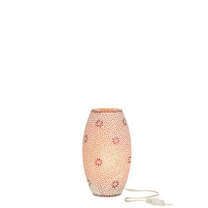 Lampe verre rouge h.30cm