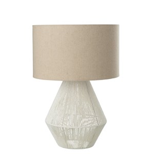 Lampe métal blanc h.51cm