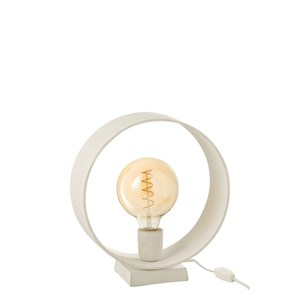 Lampe aluminium blanc h.2cm