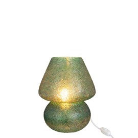 Lampe verre vert h.30cm