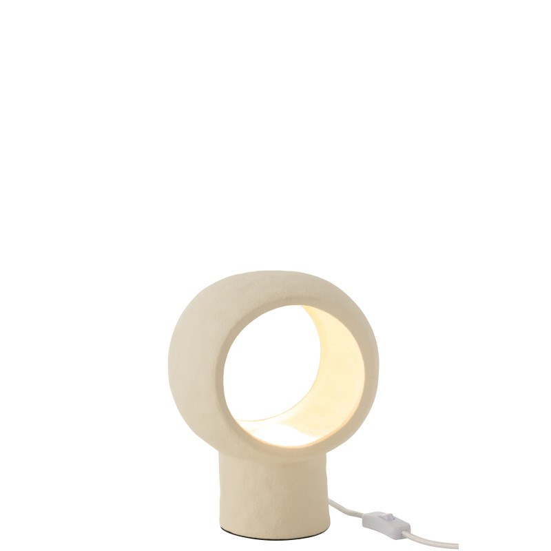 Lampe pierre beige h.27cm