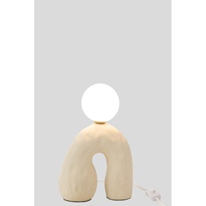 Lampe pierre beige h.30cm
