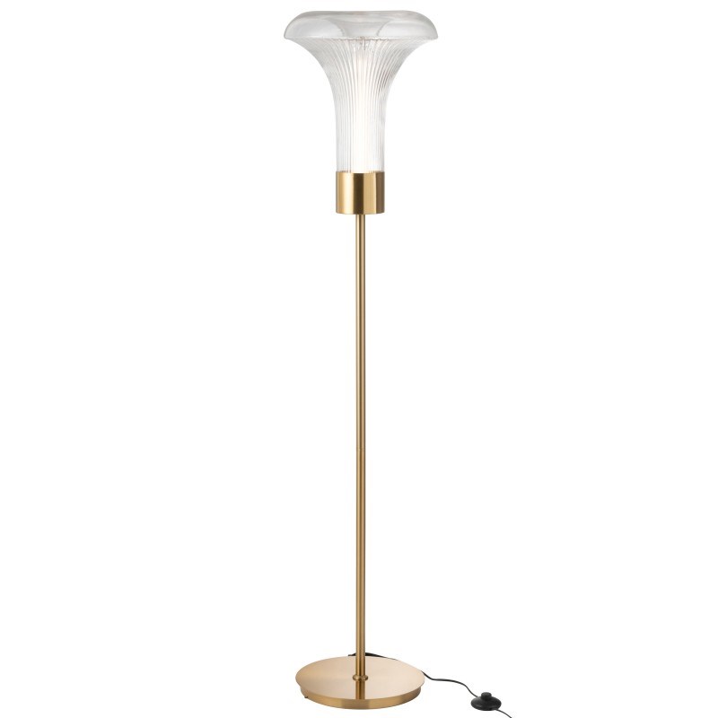 Lampe verre transparent h.155cm
