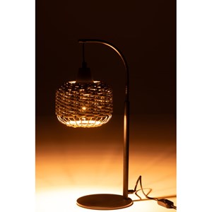 Lampe métal vert h.52cm