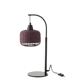 Lampe métal violet h.52cm