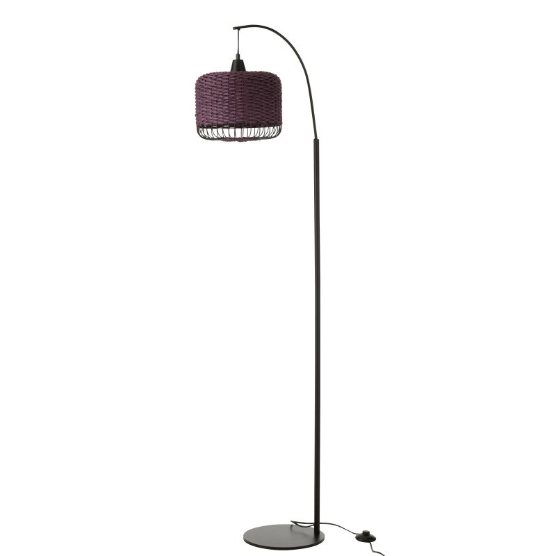 Lampe métal mauve h.168cm