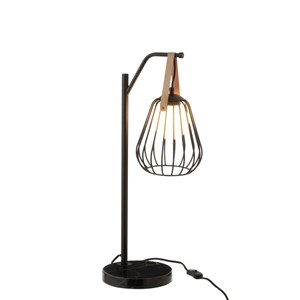 Lampe verre noir h.63.5cm