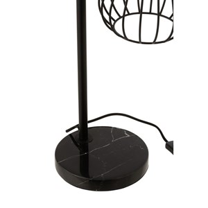 Lampe verre noir h.63.5cm