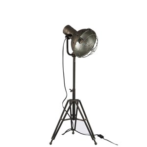 Lampe métal gris&nbsp;greige h.93cm